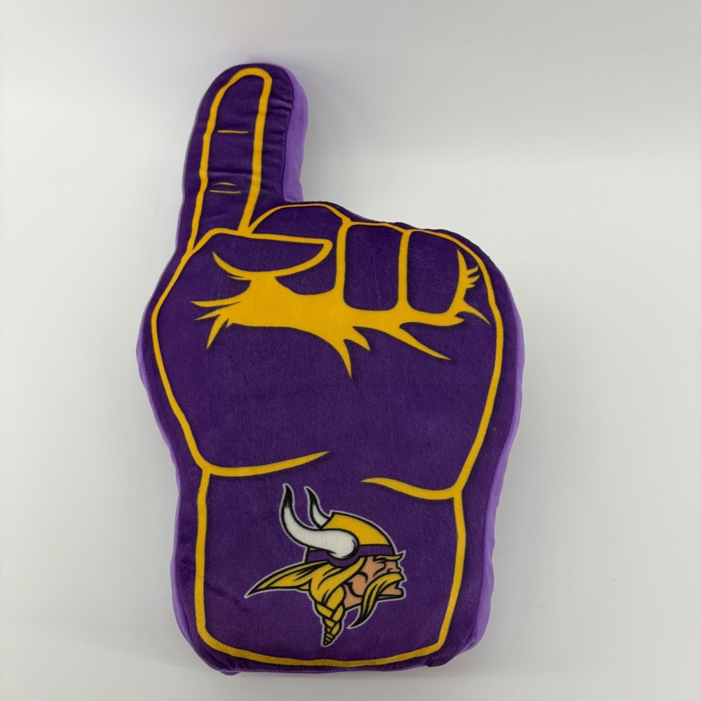 Minnesota Vikings Foam Finger Pillow Plush NFL Fan Gear Purple‎ Yellow
